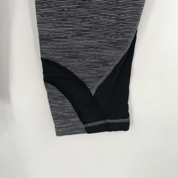 LULULEMON Run: Inspire Crop Legging Soulcycle Chicago Stretch Active Pant Stripe - Picture 4 of 9
